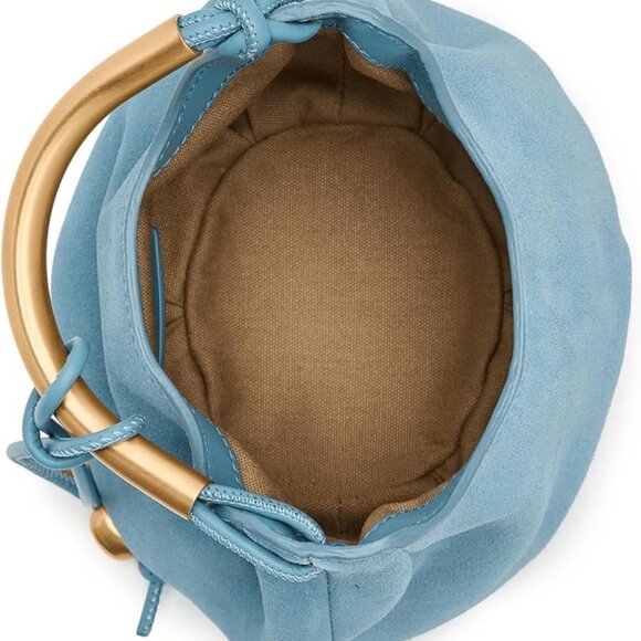 NWT Madewell The Camren Mini Bag Blue Suede - Picture 4 of 5